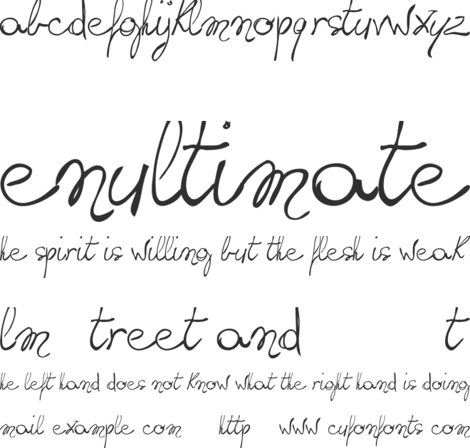writing something by hand_FREE- font preview