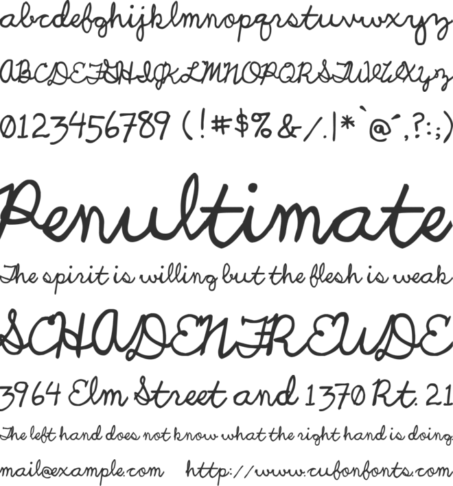 UCU Charles script font preview