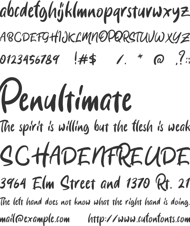 Stacylia DEMO font preview