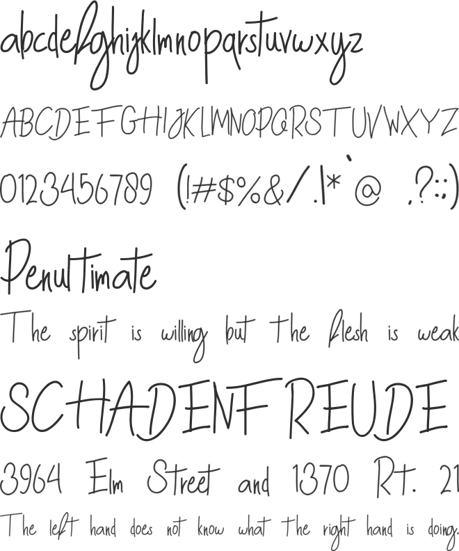 Cahyati font preview