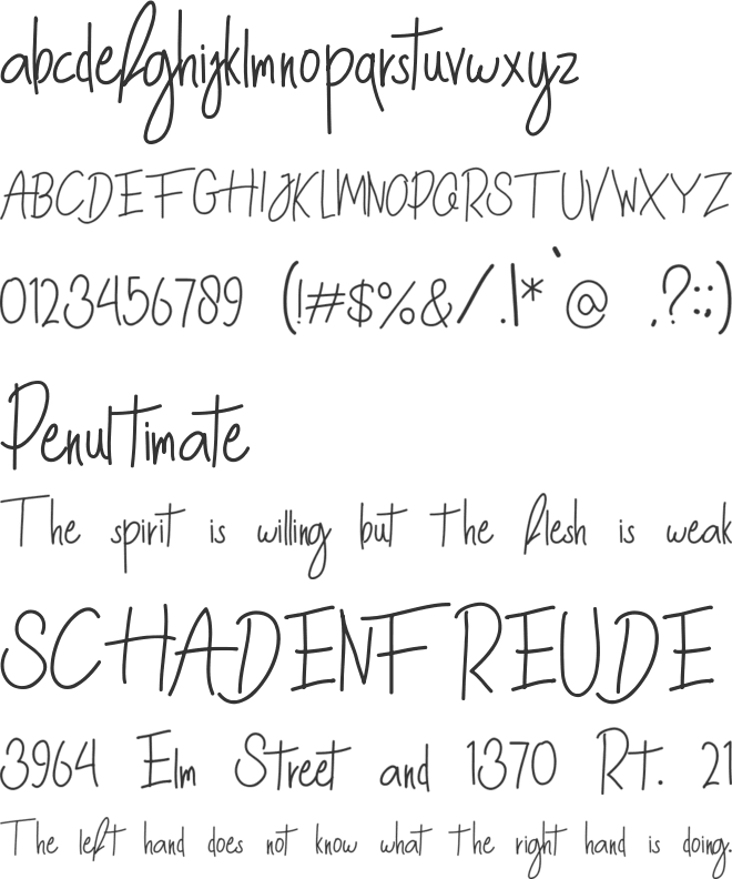 Cahyati font preview