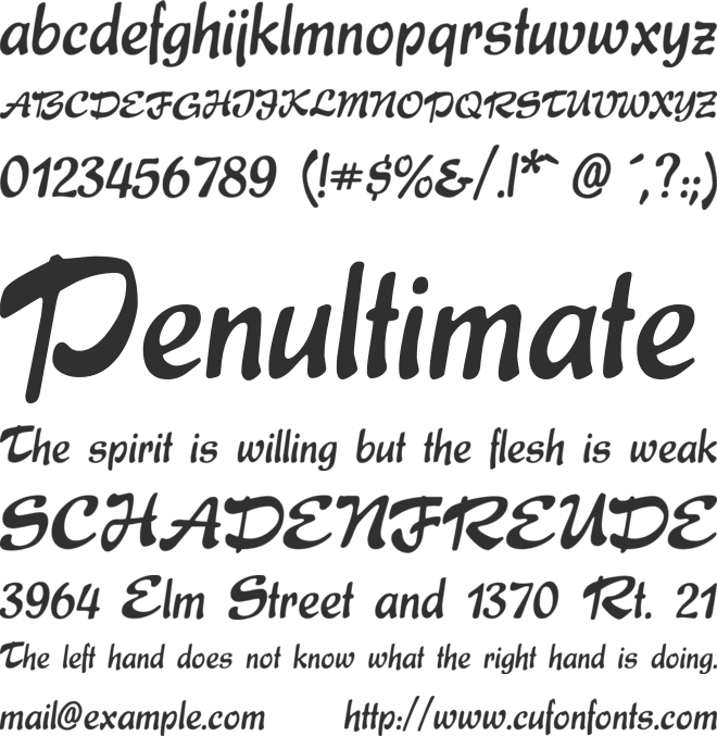 Express font preview