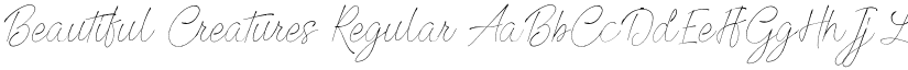 Beautiful Creatures Regular font