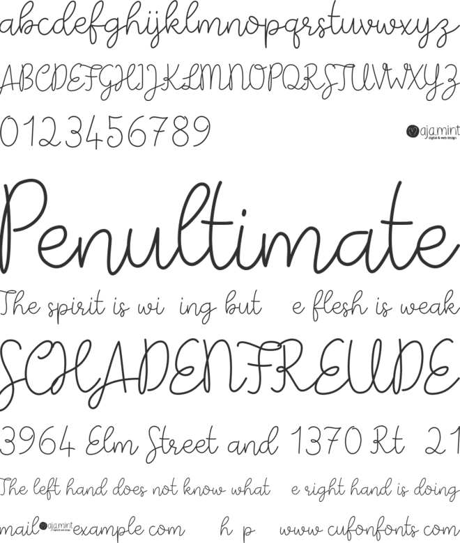 Paper Bow DEMO font preview