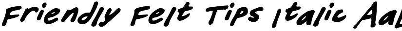 Friendly Felt Tips Italic font