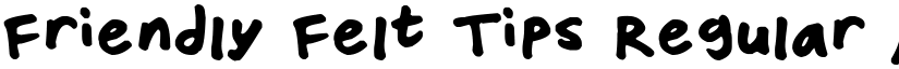 Friendly Felt Tips Regular font