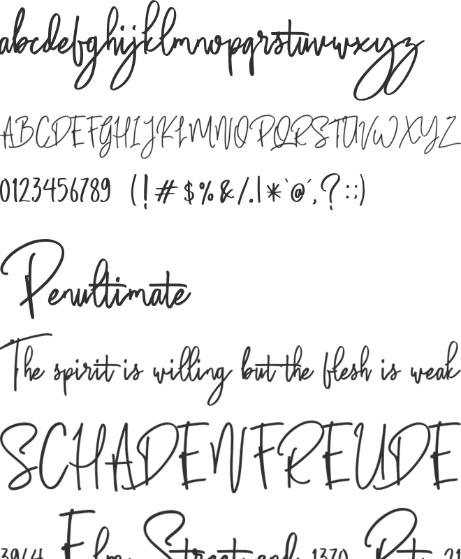 Salute Riches Free font preview
