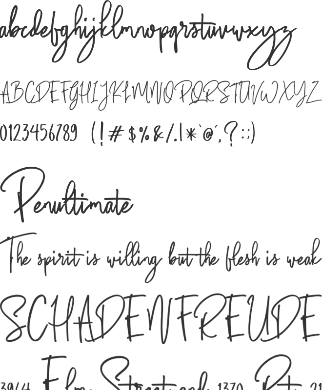 Salute Riches Free font preview