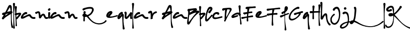 Albanian Regular font