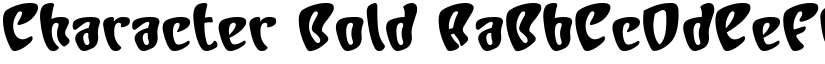 Character Bold font