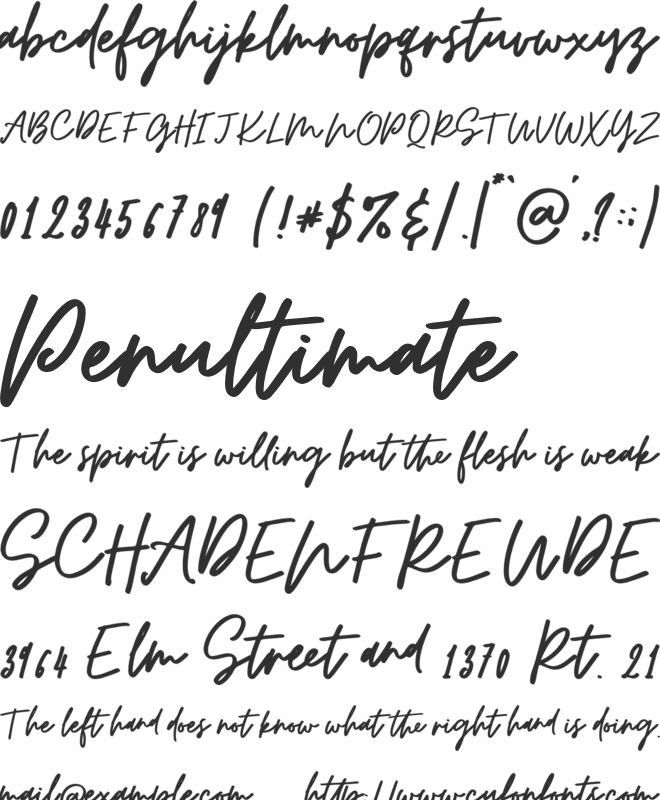 Osulent Signature font preview