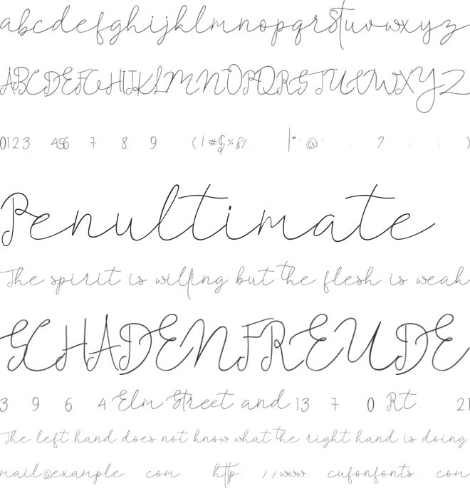 Le French font preview