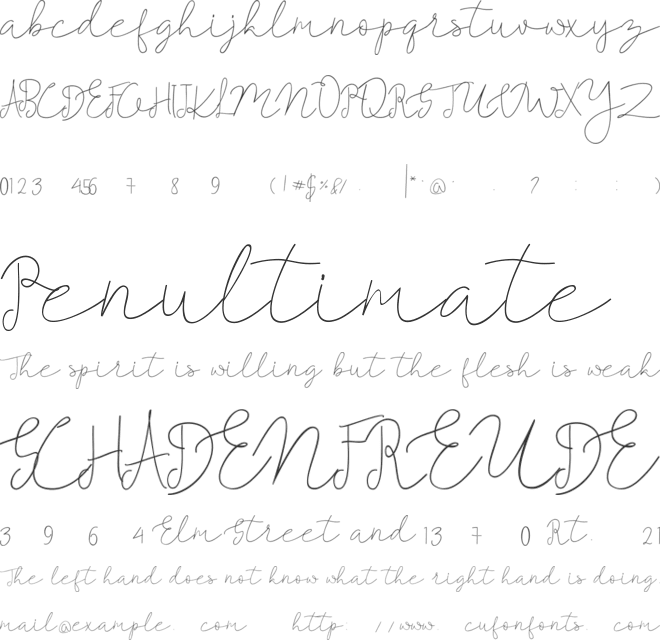 Le French font preview