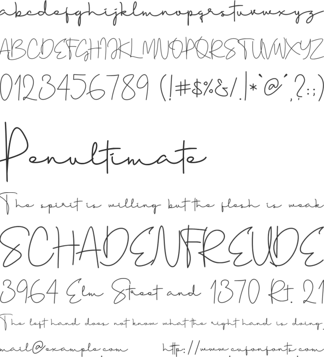 Gellato Rush font preview