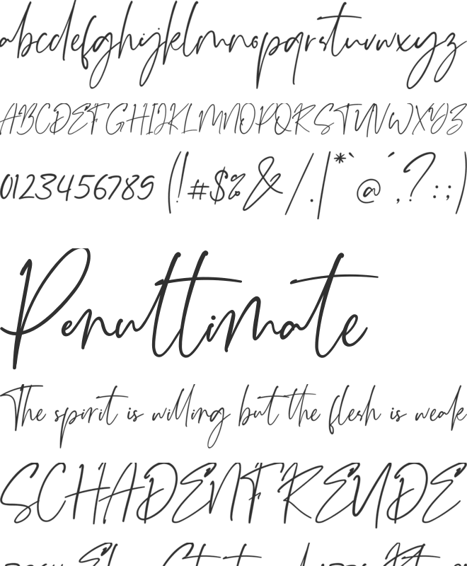 Monatta font preview