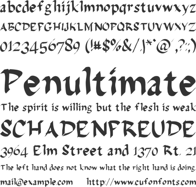 Dela Garza font preview