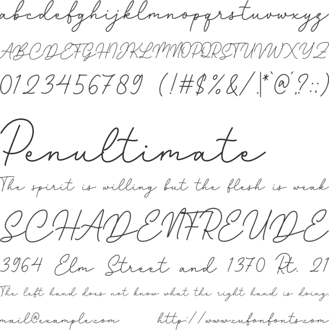 Gatkins - Demo font preview