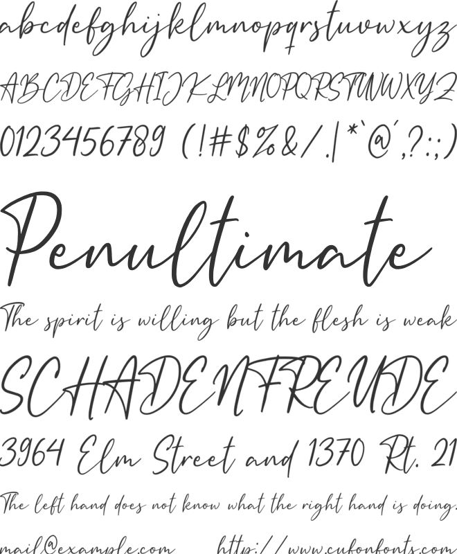 Kallinsha font preview