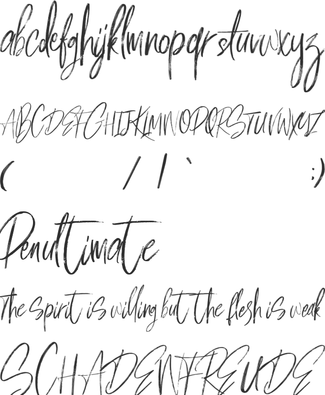 Milles handwriting Demo font preview