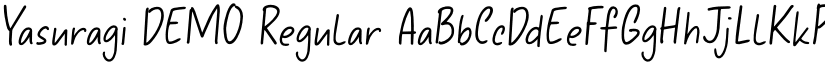 Yasuragi DEMO Regular font
