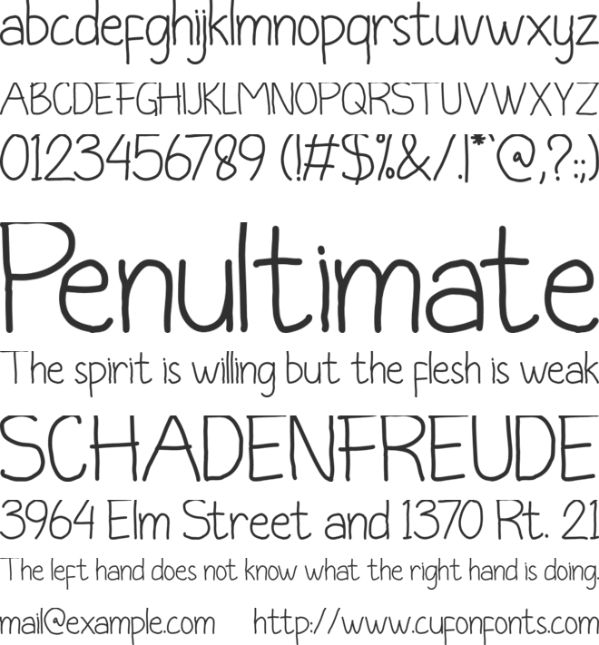Little Angel Demo font preview