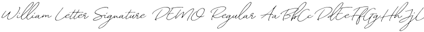 William Letter Signature DEMO Regular font