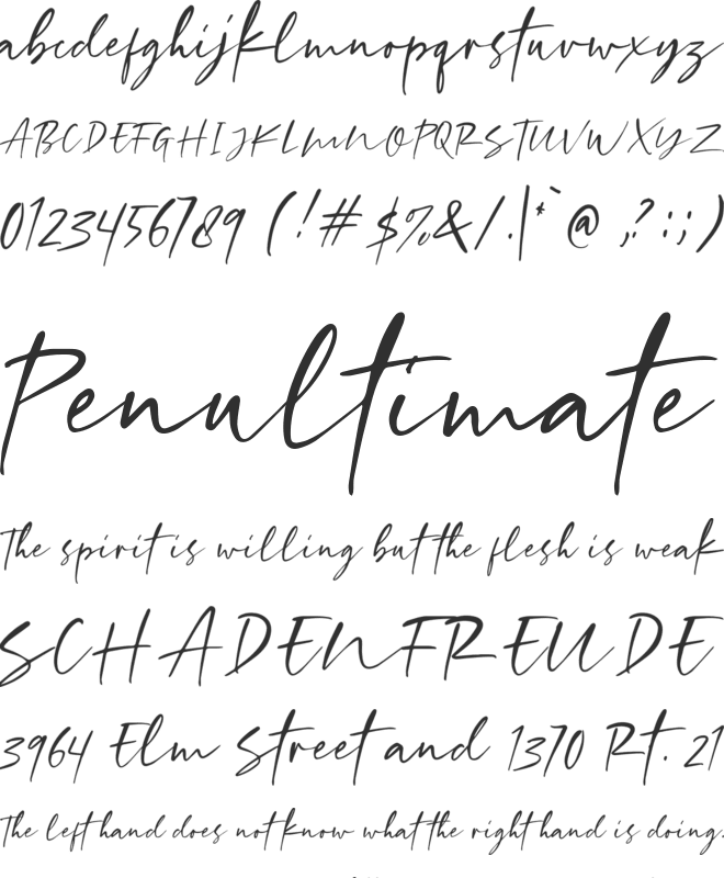 Girly Moods DEMO font preview