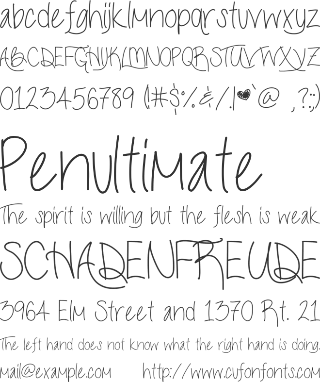 LiveLaughLove font preview