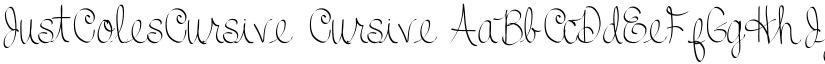 JustColesCursive Cursive font