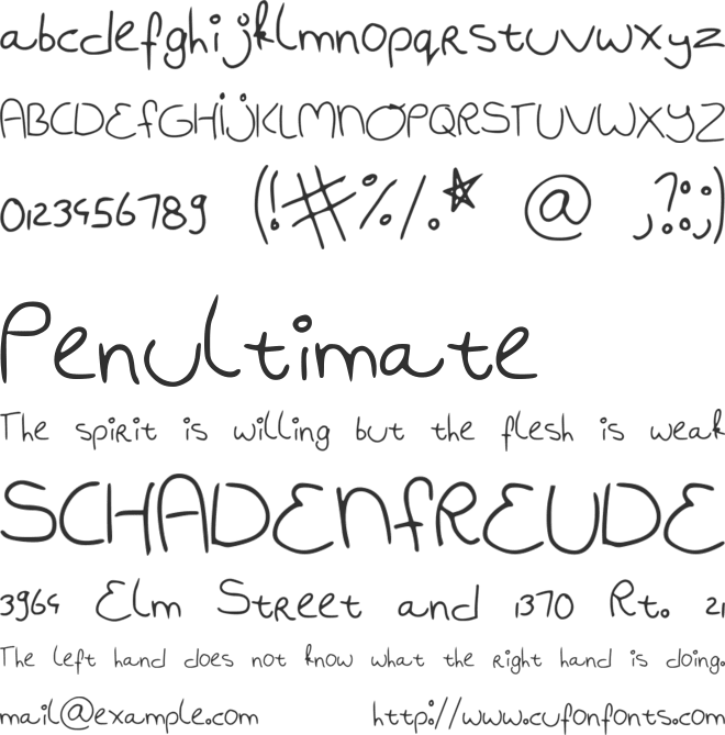 Badhandwriting font preview
