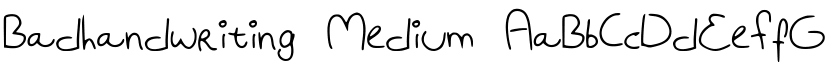 Badhandwriting Medium font