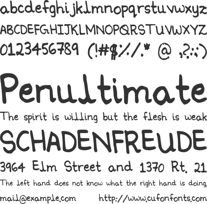 Ninoshandwriting font preview