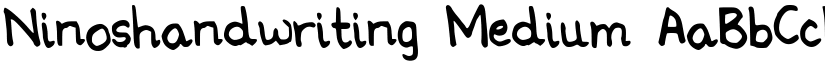 Ninoshandwriting Medium font