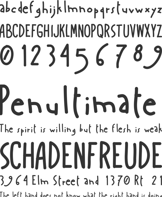 AManoBoldensada font preview