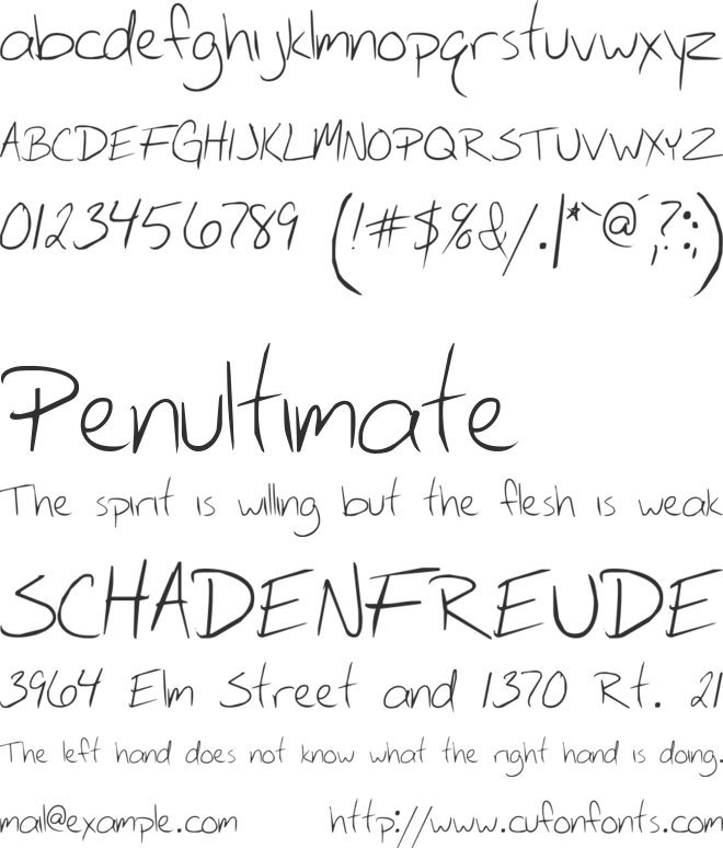 Circ Handwriting font preview