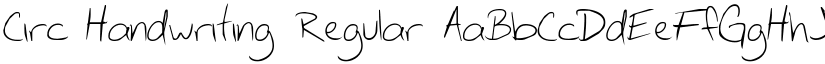 Circ Handwriting Regular font