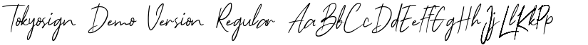 Tokyosign Demo Version Regular font