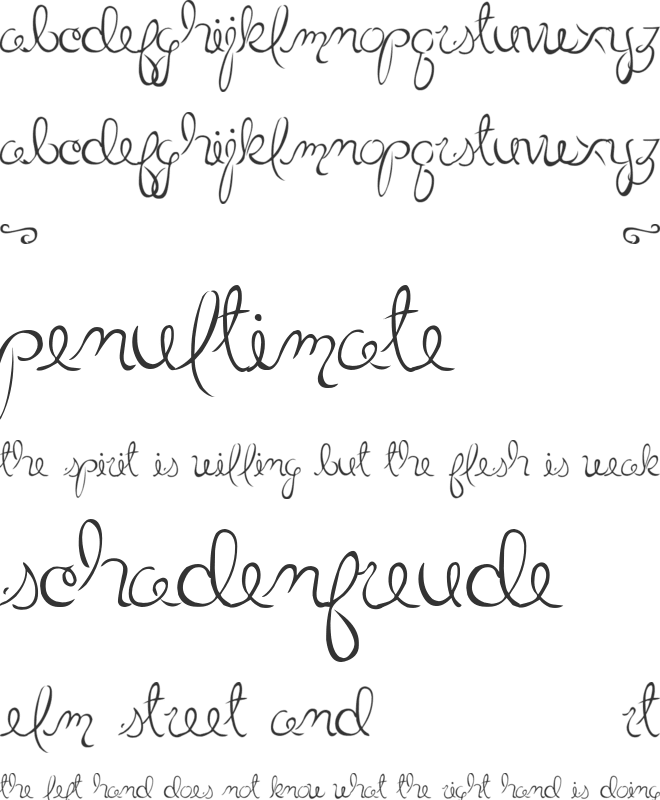 Little Bliss font preview