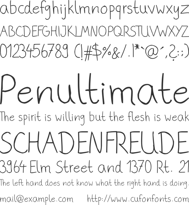 phitradesign Handwritten font preview