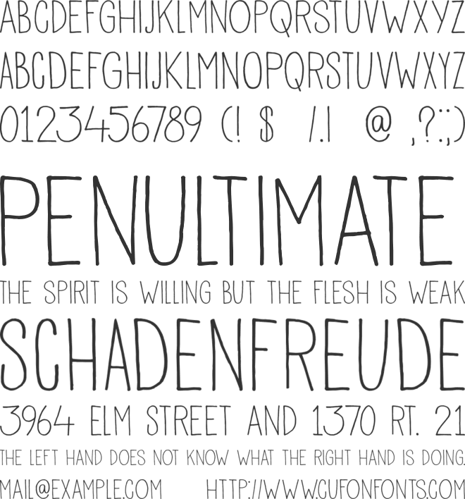DK Pisang font preview