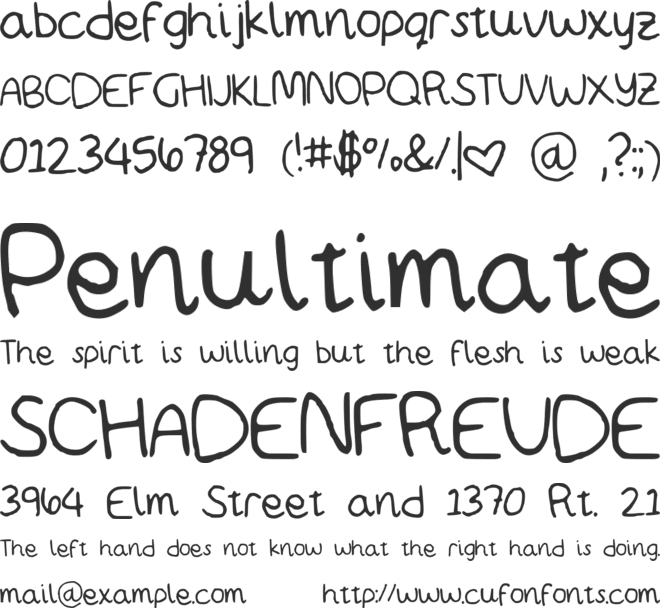 MWBubbly font preview