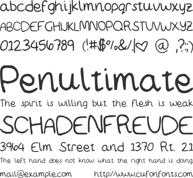 MWBubbly font preview