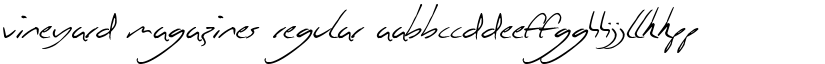 Vineyard Magazines Regular font