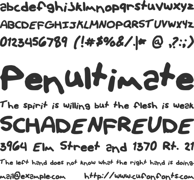 Hipster font preview