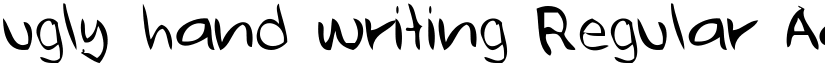ugly hand writing Regular font