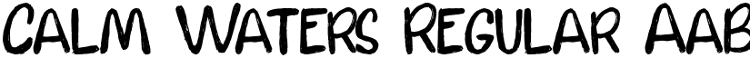 Calm Waters Regular font