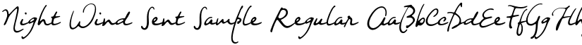 Night Wind Sent Sample font download