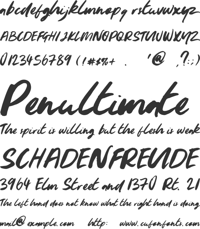 Youngblood font preview