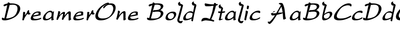 DreamerOne Bold Italic font