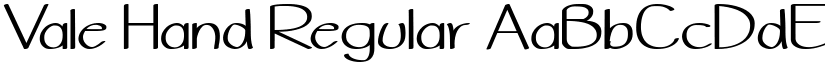 Vale Hand Regular font